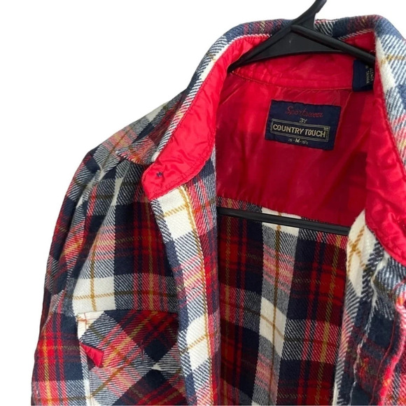 SPORTWEAR by Country Touch Plaid Front Buttons Closure Size M - Picture 9 of 10